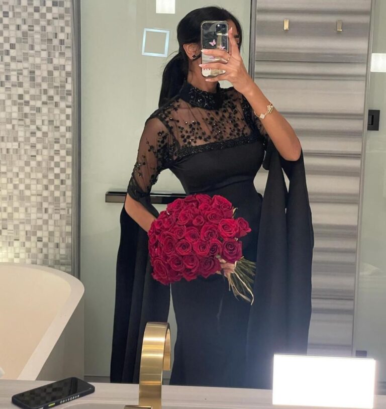 ⁦فستان سهرة لون اسود فخمة⁩ - الصورة ⁦4⁩