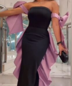 فساتين سهرة اكمام طويلة