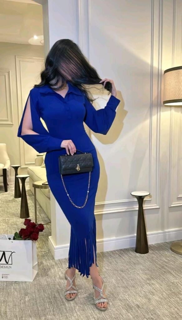 فساتين سهرة ب كم طويل