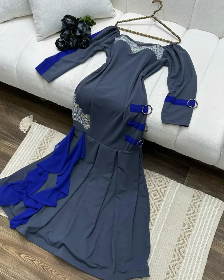 ⁦فساتين طويلة كريب استرتش⁩ - الصورة ⁦2⁩