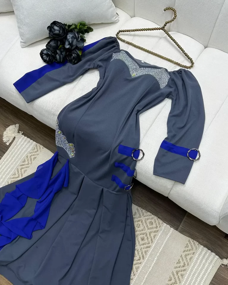 ⁦فساتين طويلة كريب استرتش⁩ - الصورة ⁦4⁩