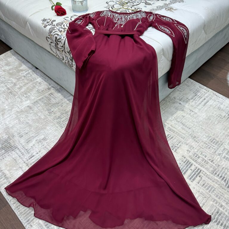 ⁦فستان سهرة لون عودي⁩ - الصورة ⁦2⁩
