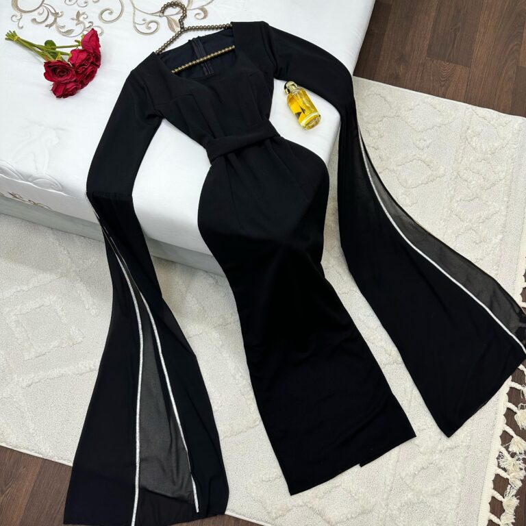 ⁦فساتين سهرة كريب استرتش⁩ - الصورة ⁦3⁩
