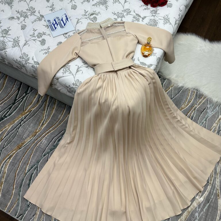 ⁦فساتين سهرة لون بيج⁩ - الصورة ⁦3⁩