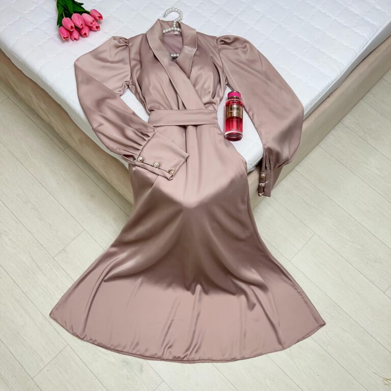 ⁦فستان سهرة ناعم حرير⁩ - الصورة ⁦4⁩