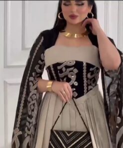 فستان سهرة لون بيج