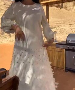 فستان سهرة ابيض