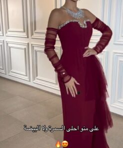 فساتين سهرة لون عودي
