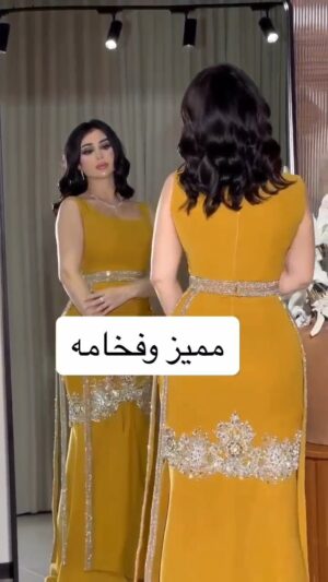 ⁦فساتين لون أصغر⁩ - الصورة ⁦5⁩