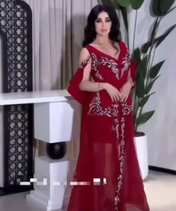 فستان سهرة لون نبيتي