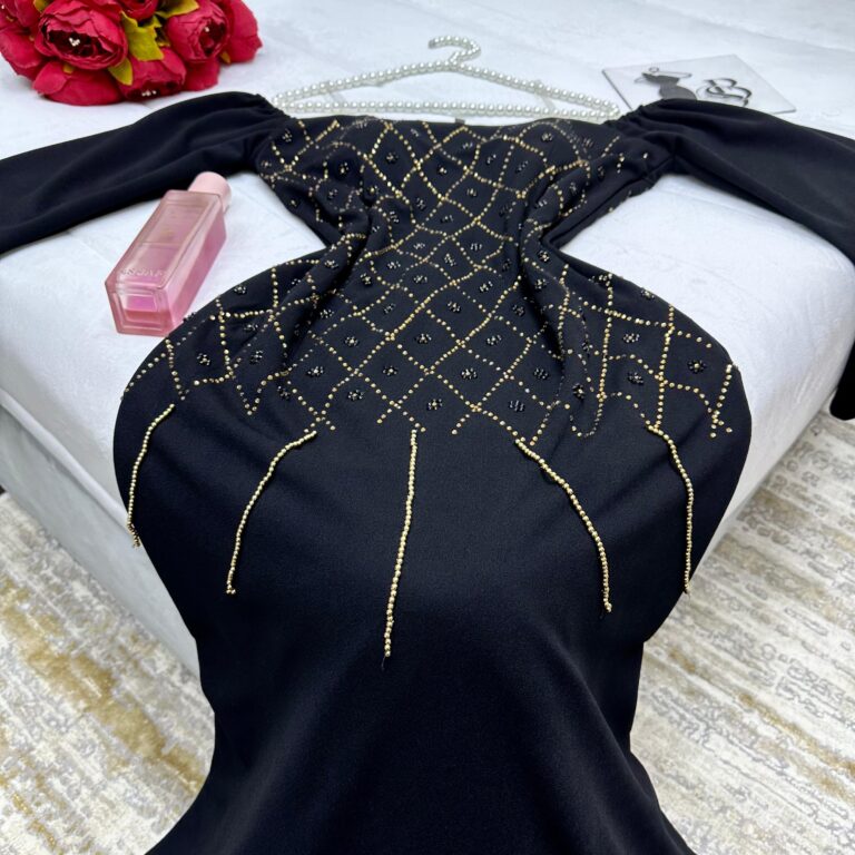 ⁦فستان سهرة لون اسود⁩ - الصورة ⁦3⁩