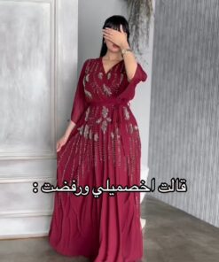 فساتين سهرة لون نبيتي