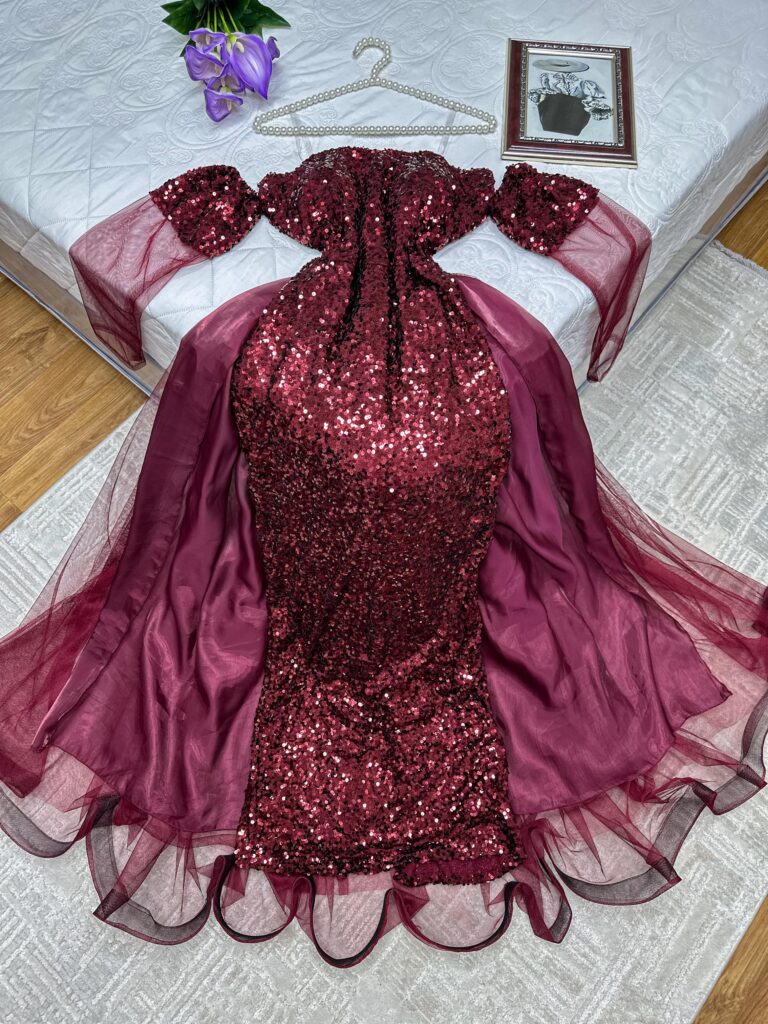 ⁦فستان سهرة ترتر⁩ - الصورة ⁦3⁩