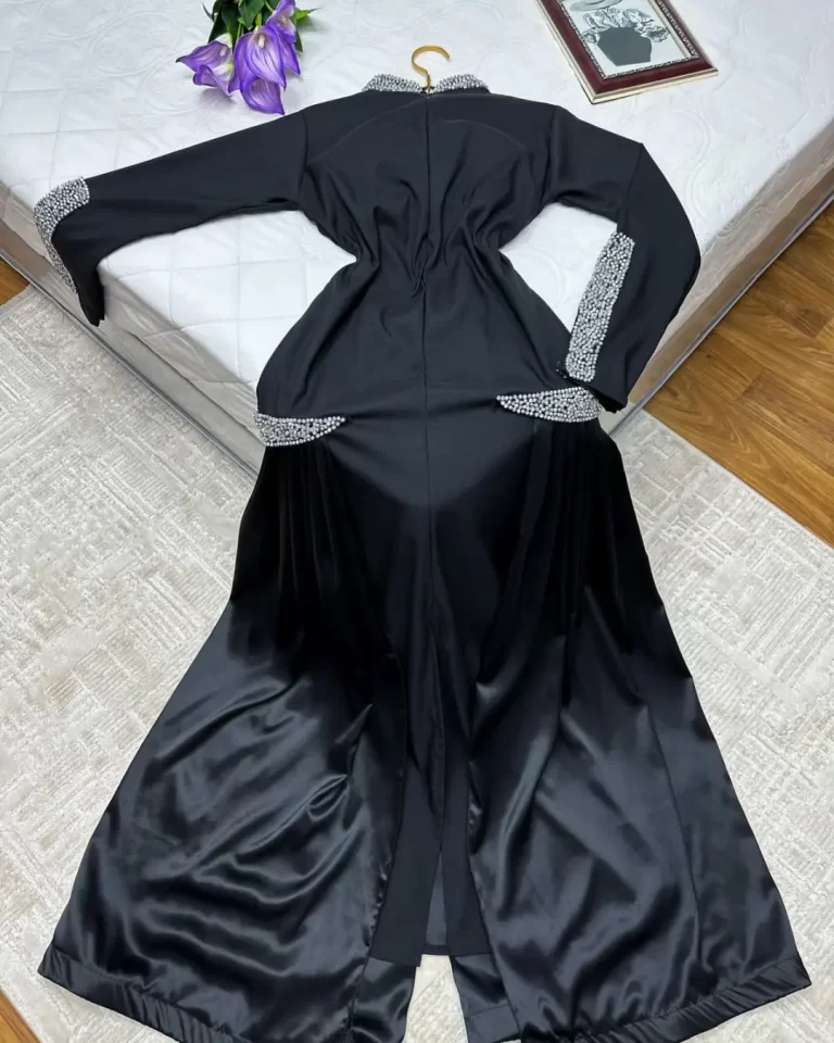 ⁦فساتين سهرة لون اسود⁩ - الصورة ⁦3⁩