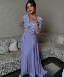 فستان سهرة لون موف