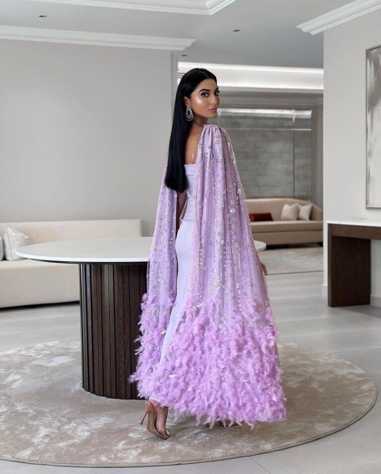 ⁦فستان سهرة لون موف⁩ - الصورة ⁦2⁩
