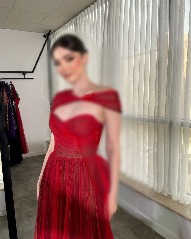 ⁦فساتين سهرة لون أحمر⁩ - الصورة ⁦2⁩