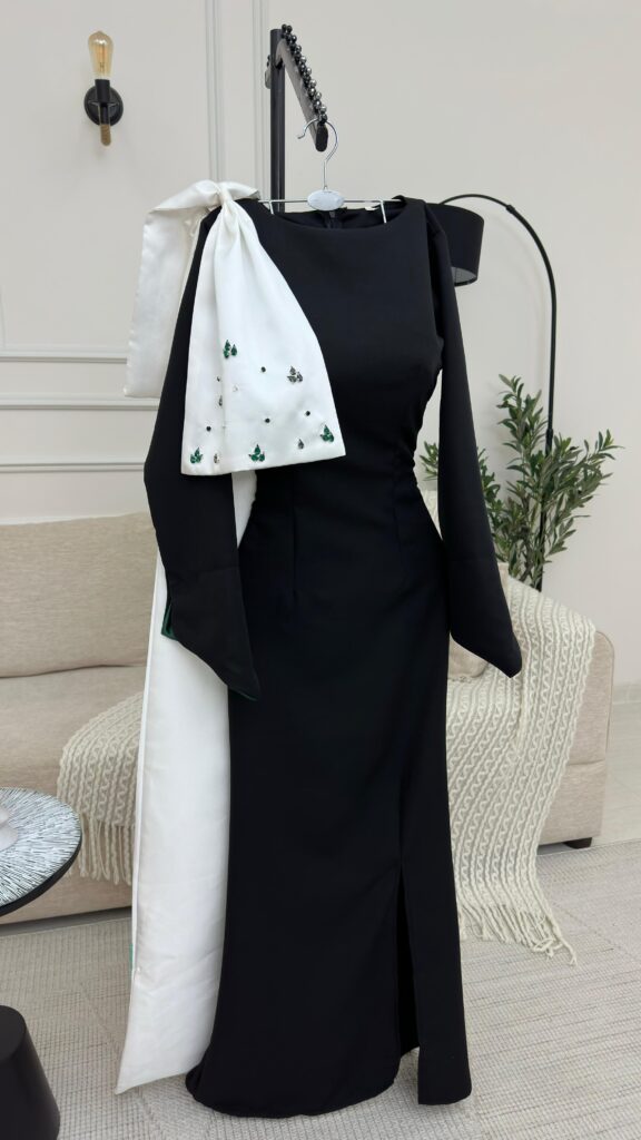 ⁦فستان سهرة اسود⁩ - الصورة ⁦7⁩