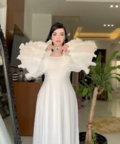 فستان سهرة لون أبيض