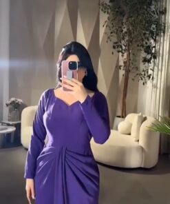 فستان لون موف غامك