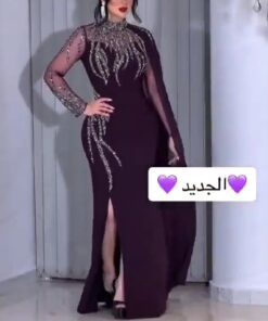 فستان سهرة كريب استرتش