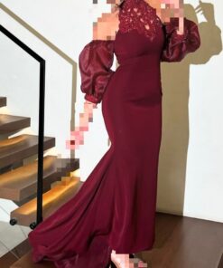 فستان للسهرة لون نبيتي
