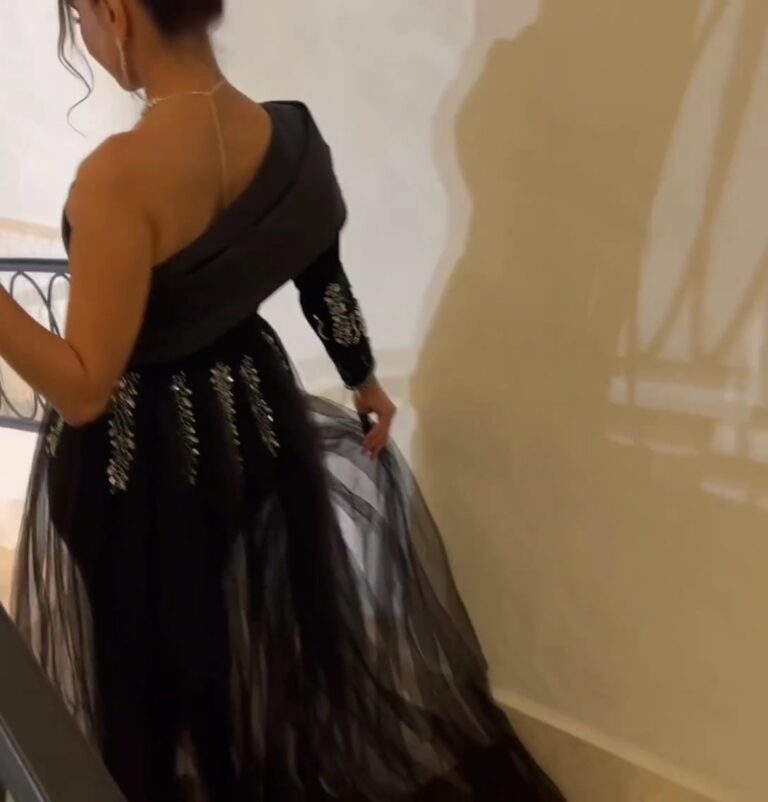 ⁦فساتين سهرة لون أسود⁩ - الصورة ⁦7⁩