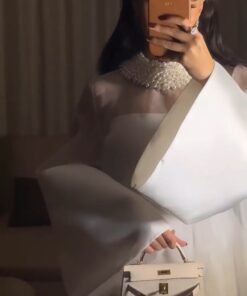 Alternative view of فستان سهرة لون ابيض وأسود