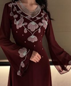 فستان سهرة لون عودي