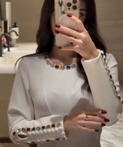 Alternative view of فساتين مليكة لون أبيض أسود
