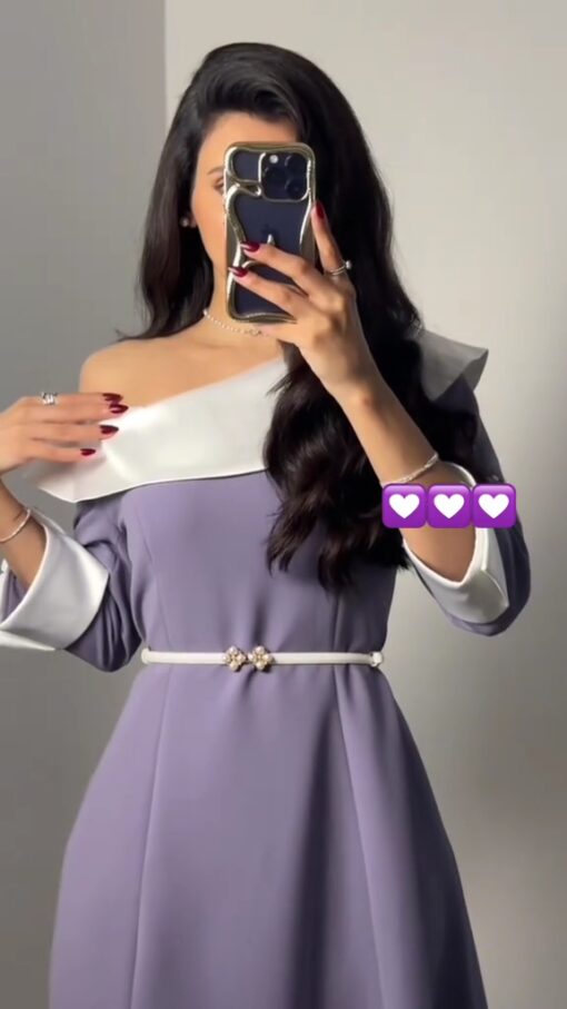 ⁦فساتين سهرة لون موف ميد⁩ - الصورة ⁦2⁩