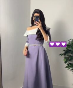 فساتين سهرة لون موف ميد