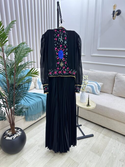 ⁦فستان سهرة لون أسود⁩ - الصورة ⁦3⁩
