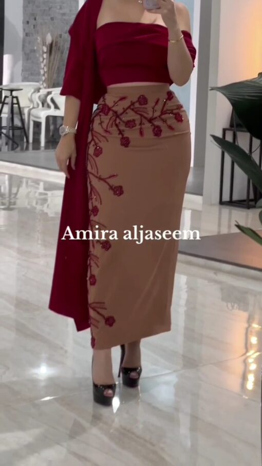 ⁦فستان سهرة قطعتين⁩ - الصورة ⁦2⁩