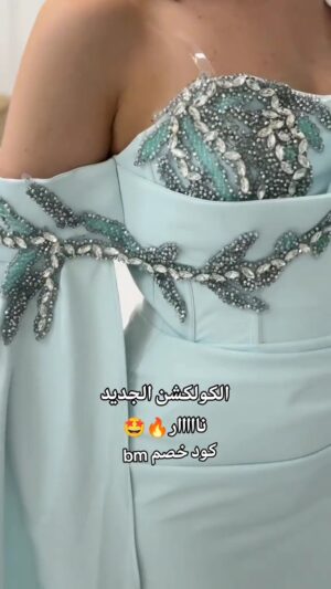 ⁦فستان سهرة ناعم وطويل⁩ - الصورة ⁦6⁩