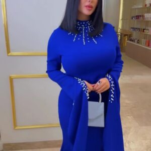 فستان سهرة لون أزرق