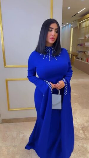 فستان سهرة لون أزرق