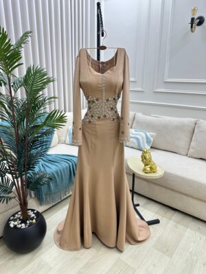 ⁦أجمل فستان سهرة بيج 2025⁩ - الصورة ⁦4⁩