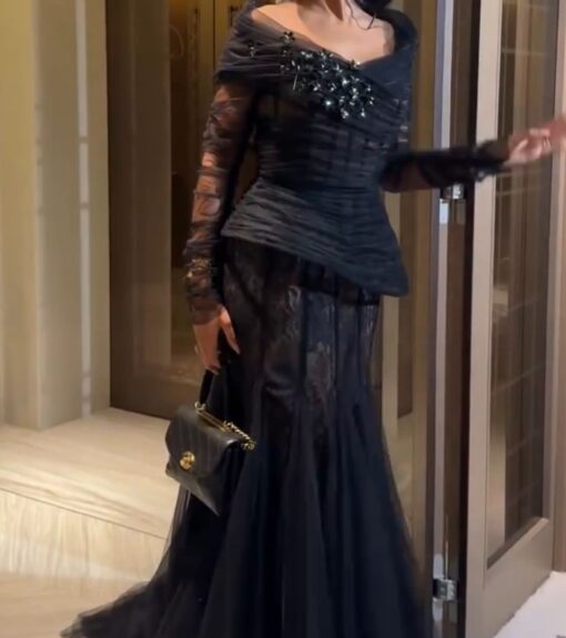 فستان سهرة لون أسود