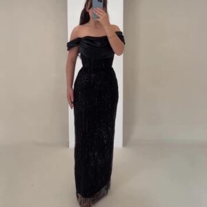 فستان سهرة لون اسود