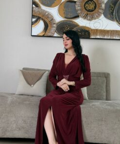 فستان سهرة حرير استرتش