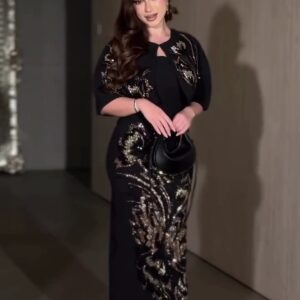 فستان سهرة بالون الأسود