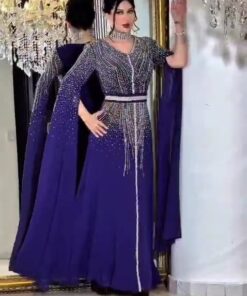 فستان سهرة لون ازرق