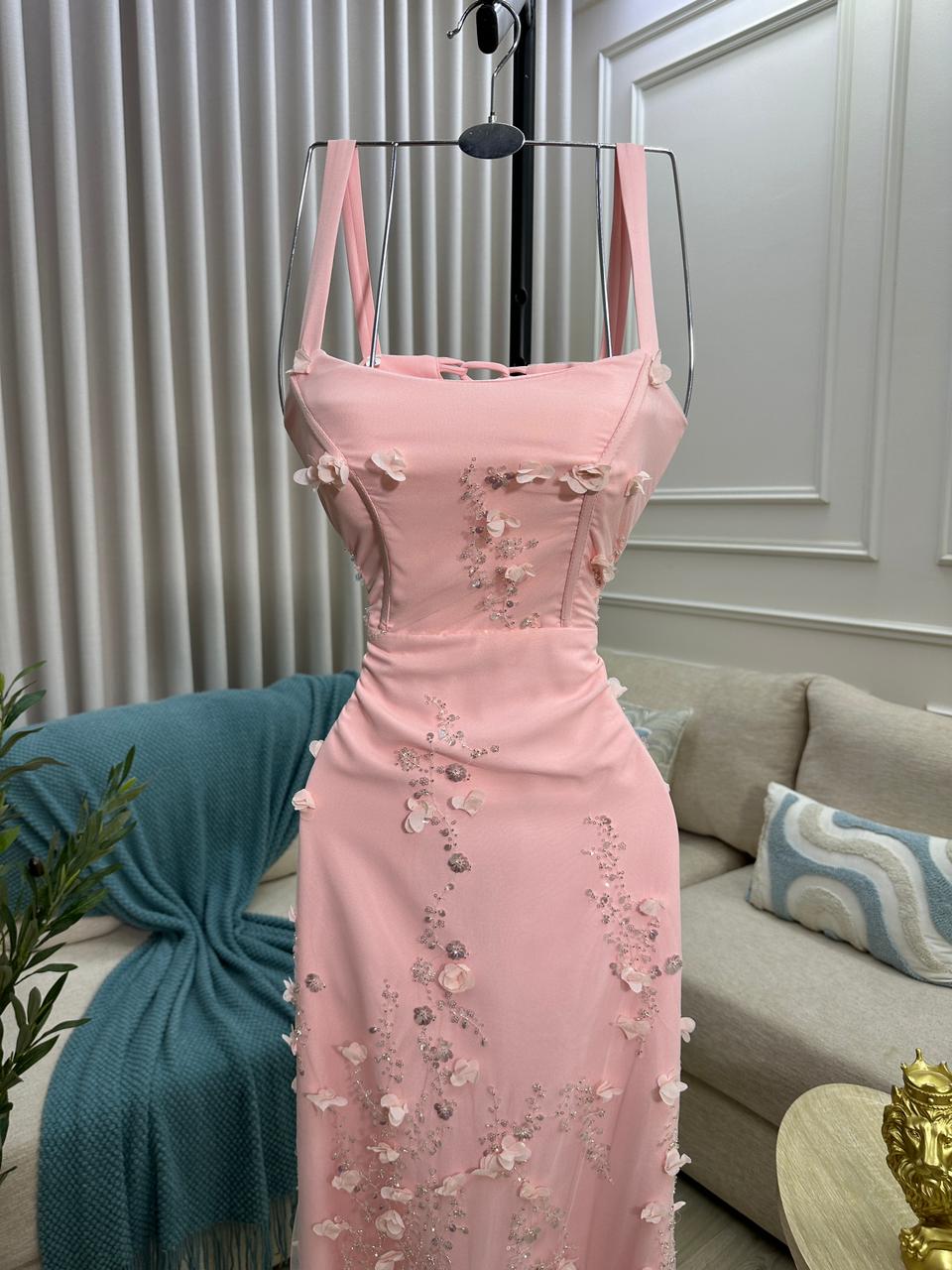 فستان سهرة وردي - الصورة 3