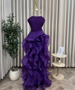 فستان سهرة بنفسجي