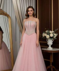 فساتين سهرة لون وردي السعودية