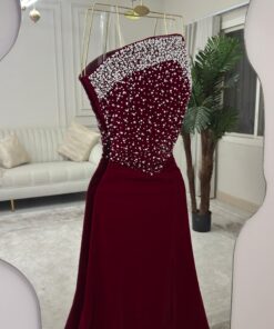 Alternative view of فستان سهرة جوخ شتوي