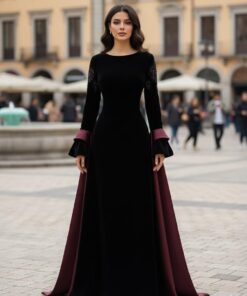 فستان سهرة شتوي طويل