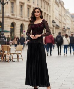 فستان سهرة مخمل