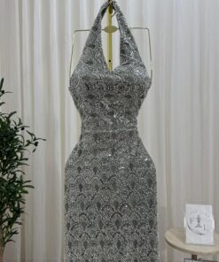 Alternative view of فستان فضي لامع تألقي بإطلالة ساحرة